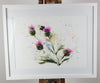 Bee On Thistle Watercolour Painting - 'In A Breeze' 17" x 12"