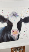 Dairy Cow Watercolour Painting - 'Blackberry' 17" x 12"