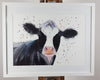 Dairy Cow Watercolour Painting - 'Blackberry' 17" x 12"