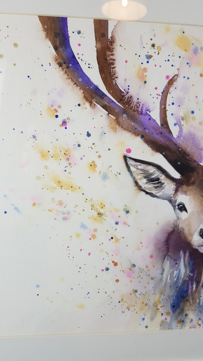 Stag Watercolour Painting - 'Stately' 17" x 12"