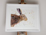 Original Hare Watercolour - 'Hare.I.Am' 16.5" x 12" #3003 - SkinnyDaz Art, Design & Illustration