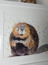 Original Beaver Watercolour - 'Humphrey' 16.5" x 12" #3006 - SkinnyDaz Art, Design & Illustration