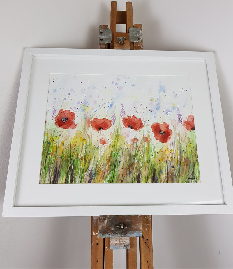 Poppies Watercolour 'Salute' - 16.5" x 12" #3062