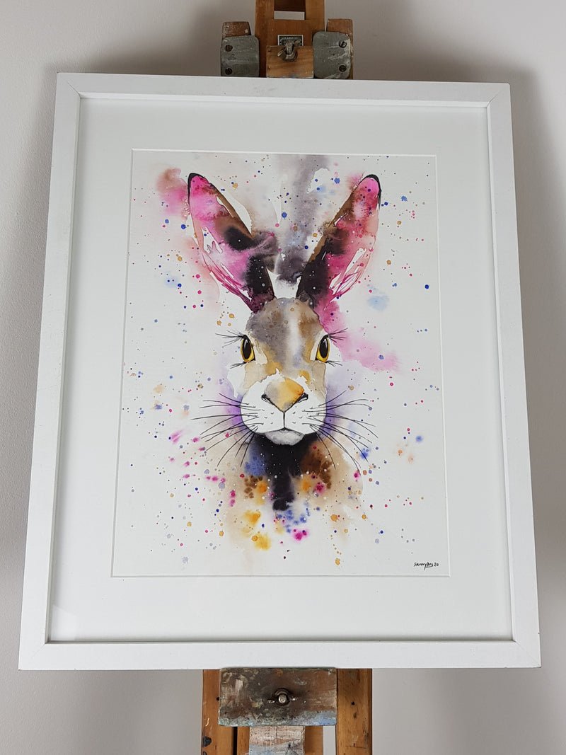 Hare Watercolour 'Velvetine' - 16.5" x 12" #3067