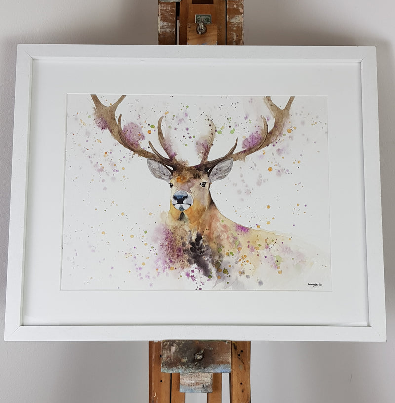 Stag Watercolour 'Alexander' - 16.5" x 12" #3091