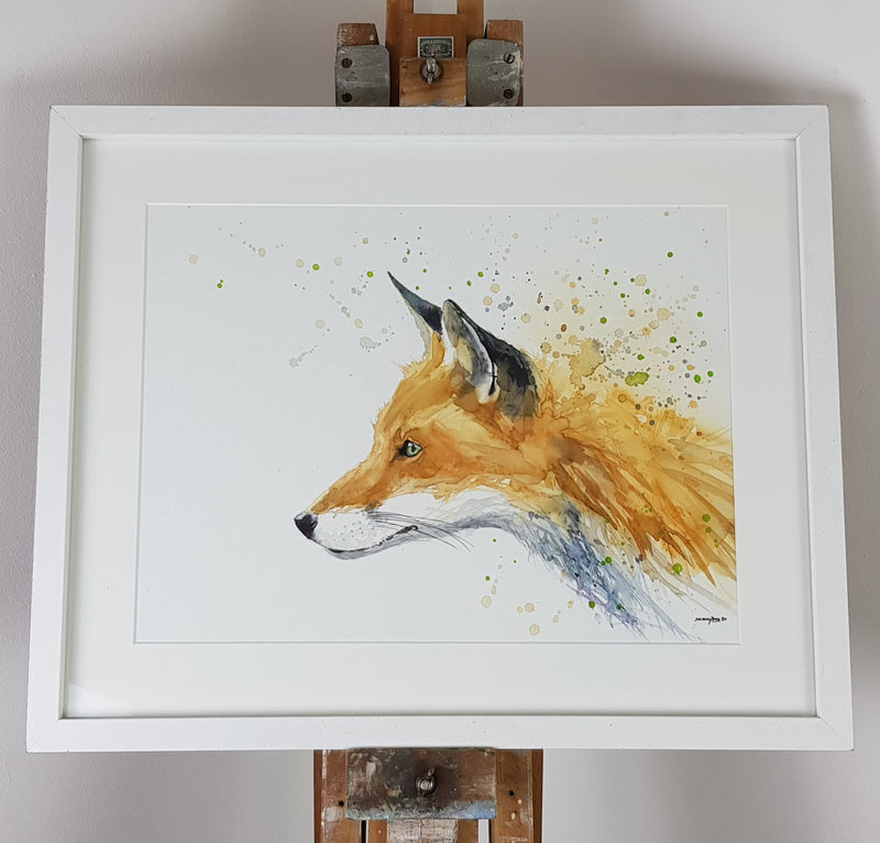 Fox Watercolour - 'Rusty' 17" x 12" #3152