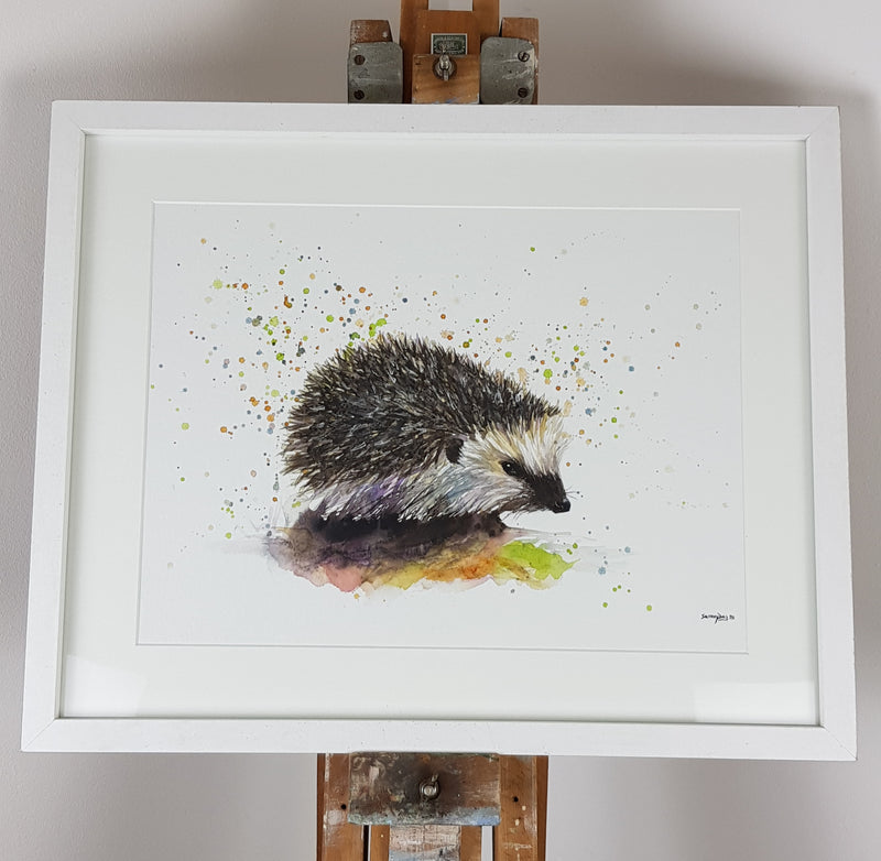 Hedgehog Watercolour - 'Conker' 17" x 12" #3153
