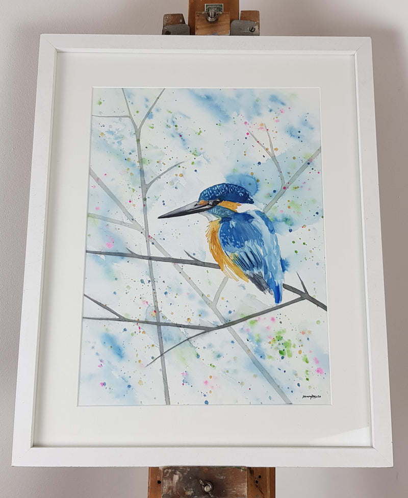 Kingfisher Watercolour 'Keegan' - 17" x 12" #3170