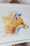 Fox Watercolour 'Rocket' - 17" x 12" #3171