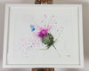 Butterfly & Thistle Watercolour - 'Summertime'' 17" x 12" #3228