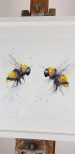 Bees Watercolour - 'The Bumbles' 17" x 12" #3251