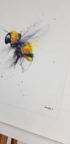 Bees Watercolour - 'The Bumbles' 17" x 12" #3251