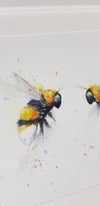 Bees Watercolour - 'The Bumbles' 17" x 12" #3251