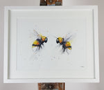Bees Watercolour - 'The Bumbles' 17" x 12" #3251