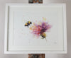 Bee & Thistle Watercolour - 'Thistlebee' 17" x 12" #3260