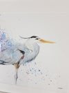 Heron Watercolour - 'Herbie' 17" x 12" #3261
