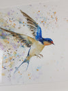 Swallow Watercolour - 'The joy of Spring' 17" x 12" #3269