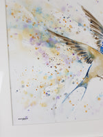 Swallow Watercolour - 'The joy of Spring' 17" x 12" #3269
