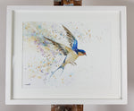 Swallow Watercolour - 'The joy of Spring' 17" x 12" #3269