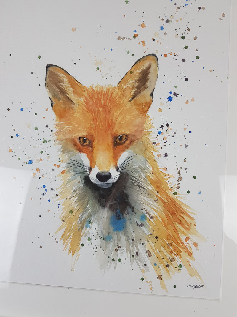 Fox Watercolour - 'Little Kit' 17" x 12" #3274