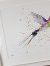 Hummingbird Watercolour - 'Zippy' 17" x 12"