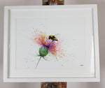 Bee & Thistle Watercolour - 'A feast of colour' 17" x 12" #3284