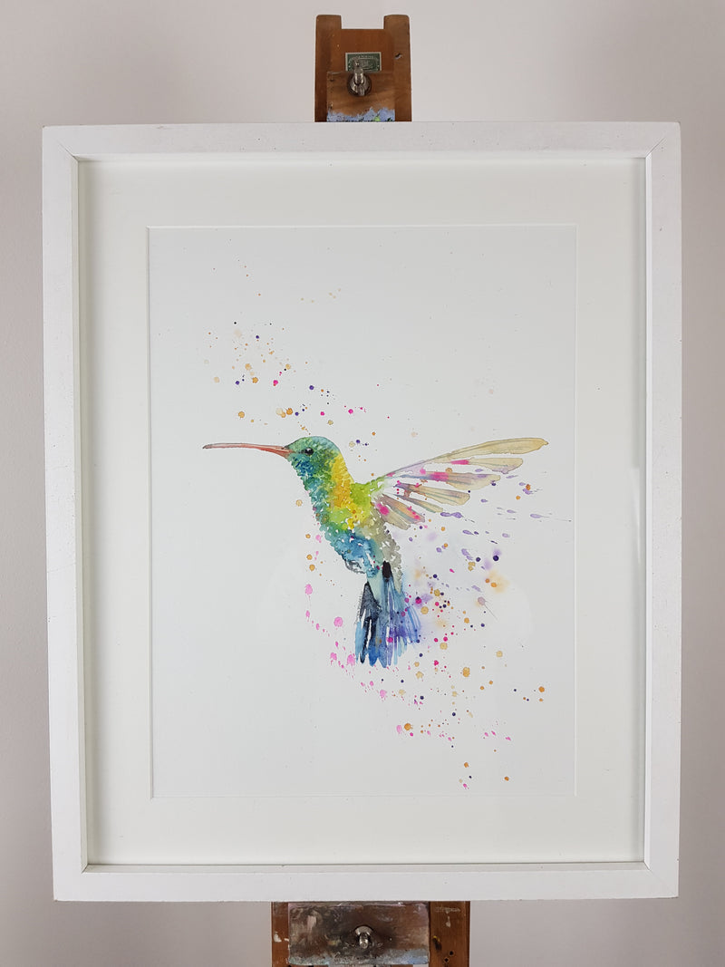 Hummingbird Watercolour - 'Sprinkles' 17" x 12" #3290