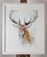 Stag Watercolour - 'Darwin' 16.5" x 12" #3330