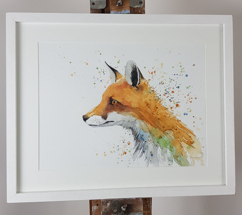 Fox Watercolour - 'Amber' 16.5" x 12" #3346