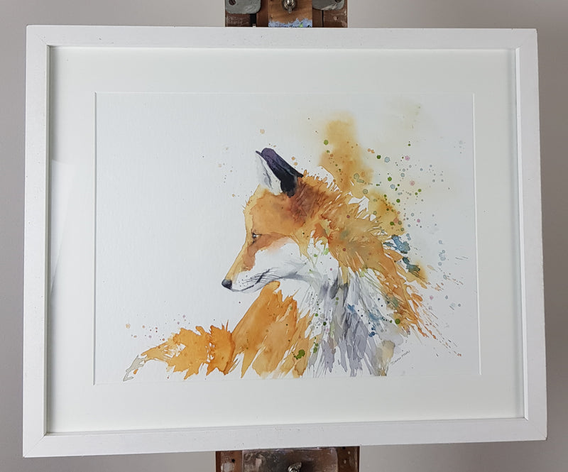 Fox Watercolour - 'Noelle' 17" x 12" #3354