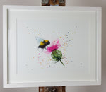 Bee & Thistle Watercolour - 'Benny Bee' 17" x 12" #3368