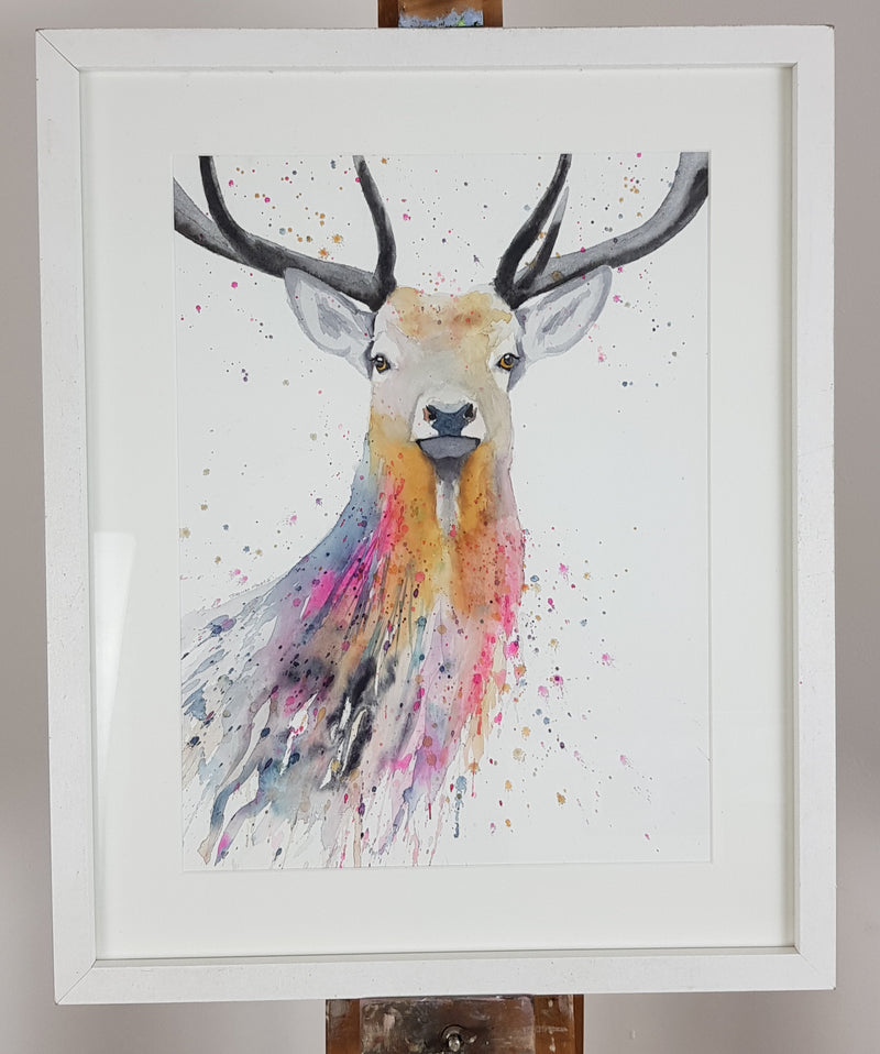 Stag Watercolour Painting - 'Sargent' 17" x 12"
