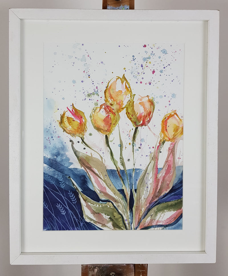 Tulips Watercolour Painting - 'Tulips' 17" x 12"