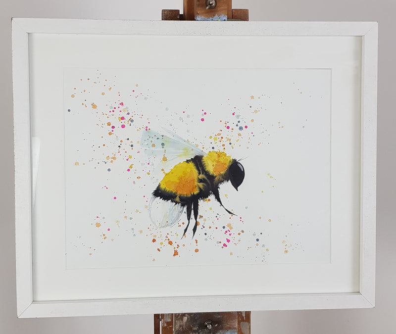 Bee Watercolour Painting - 'Jerry' 17" x 12"
