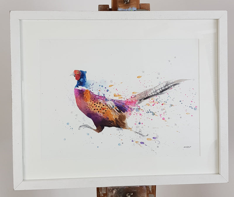 Pheasant Watercolour Painting - 'Forest' 17" x 12"