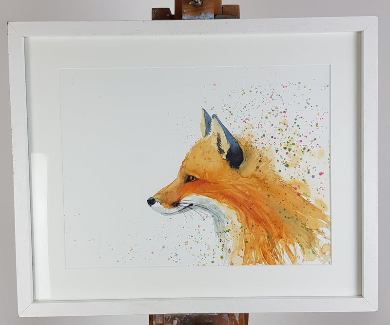 Fox Watercolour Painting - 'Felix' 17" x 12"