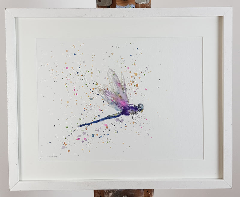 Dragonfly Watercolour Painting - 'Daphne' 17" x 12"