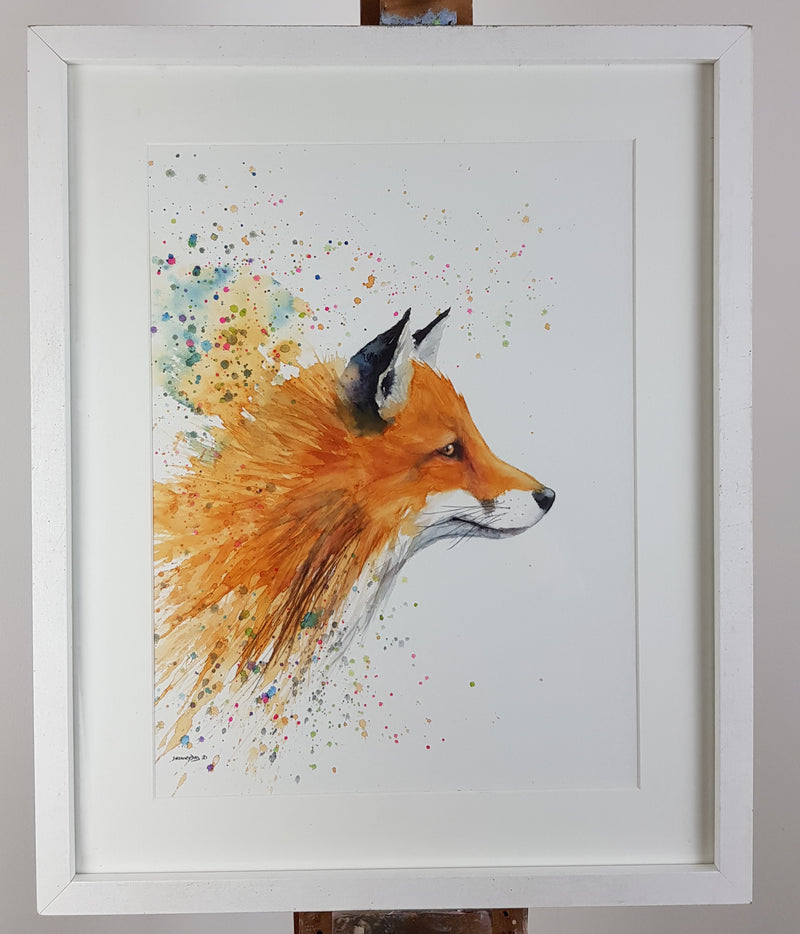 Fox Watercolour Painting - 'Frankie' 17" x 12"