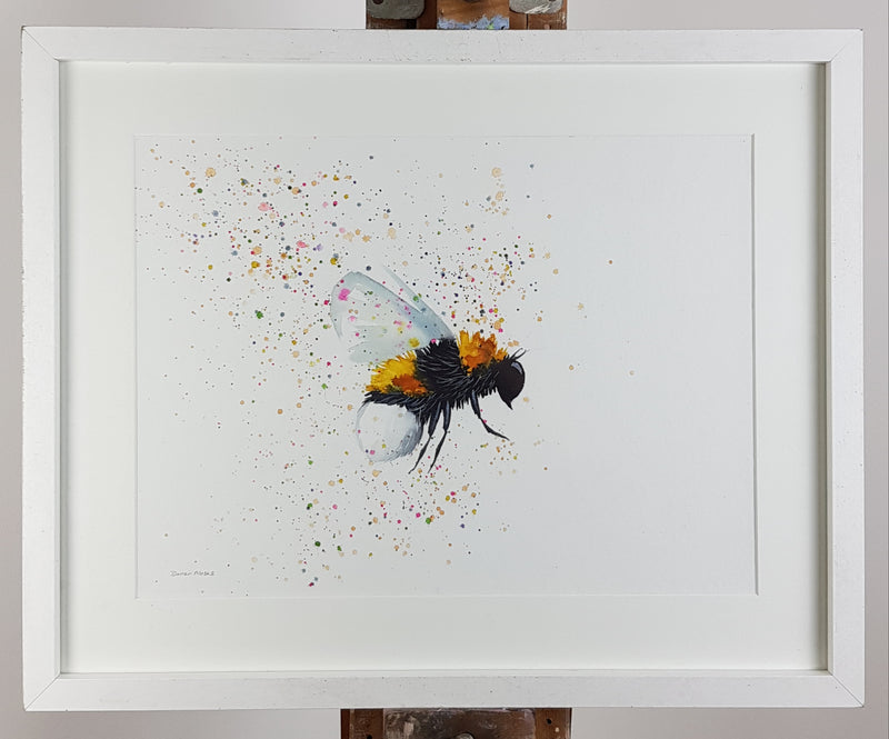 Bee Watercolour Painting - 'Bertie' 17" x 12"