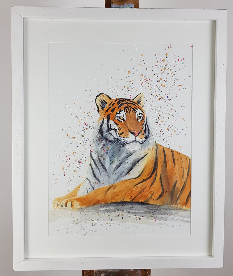 Tiger Watercolour Painting - 'Tegan' 17" x 12"