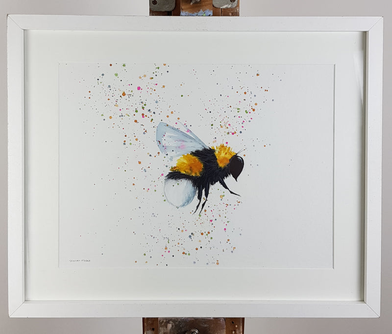 Bee Watercolour Painting - 'Bono' 17" x 12"