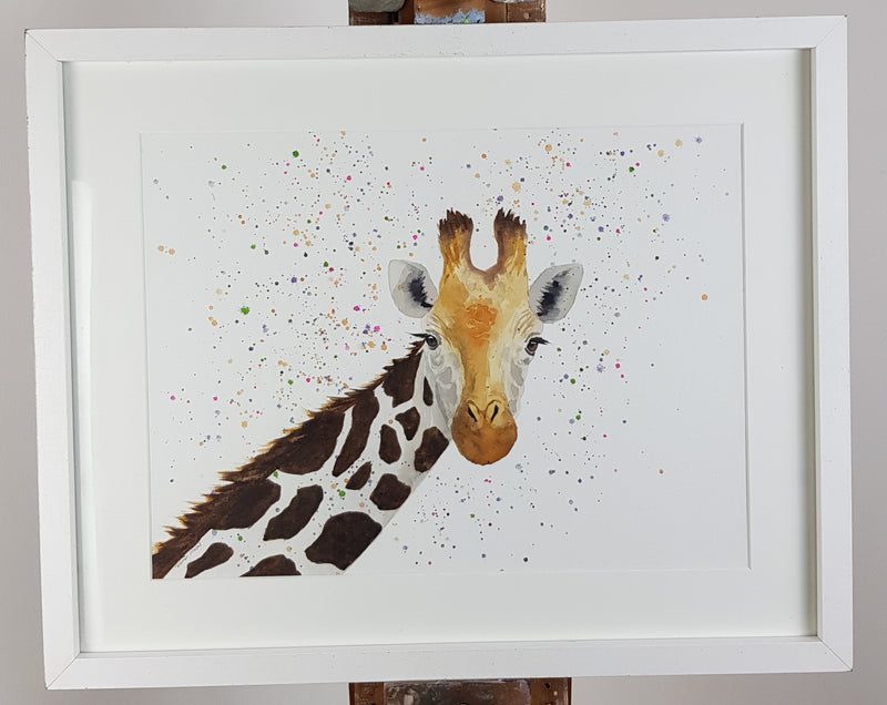 Giraffe Watercolour Painting - 'Maisie 17" x 12"