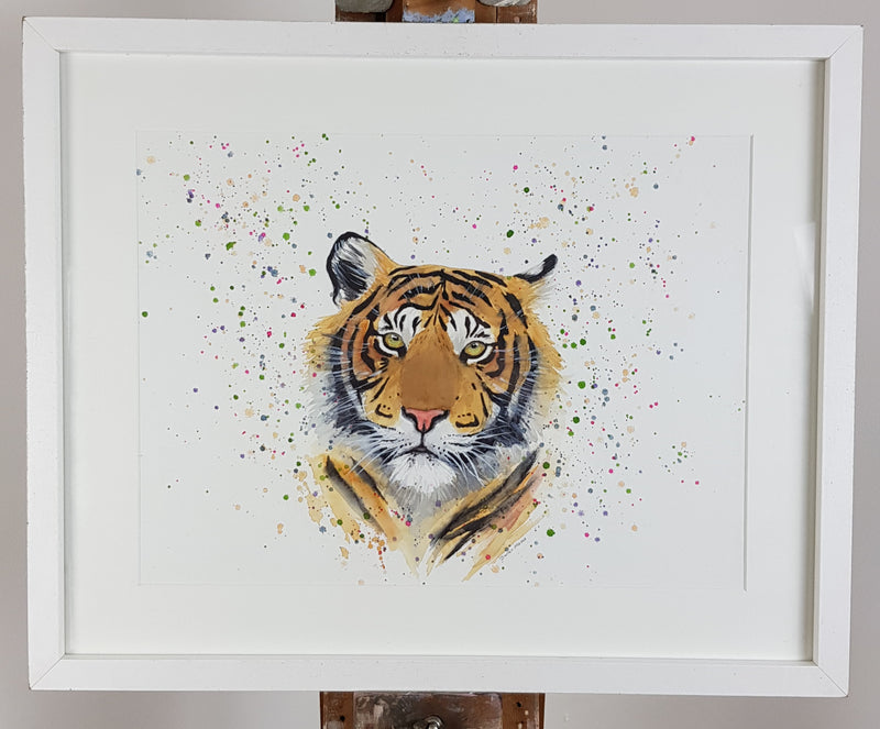 Tiger Watercolour Painting - 'Theo' 17" x 12"