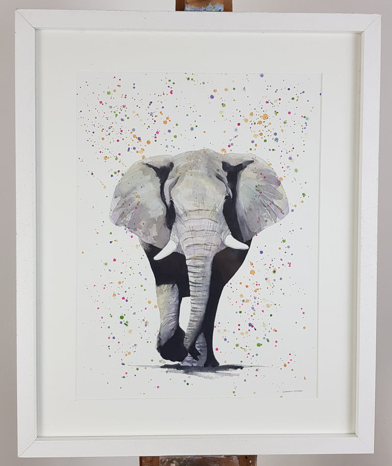 Elephant Watercolour Painting - 'Nell' 17" x 12"