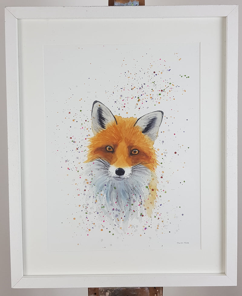 Fox Watercolour Painting - 'Ruby' 17" x 12"