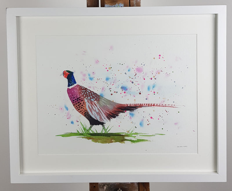 Pheasant Watercolour Painting - 'Pablo' 17" x 12"