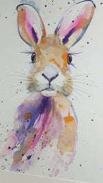Hare Watercolour Painting - 'Bun' 17" x 12"