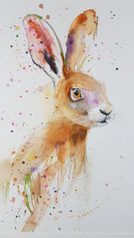 Hare Watercolour Painting - 'Summer' 17" x 12"