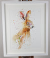 Hare Watercolour Painting - 'Summer' 17" x 12"