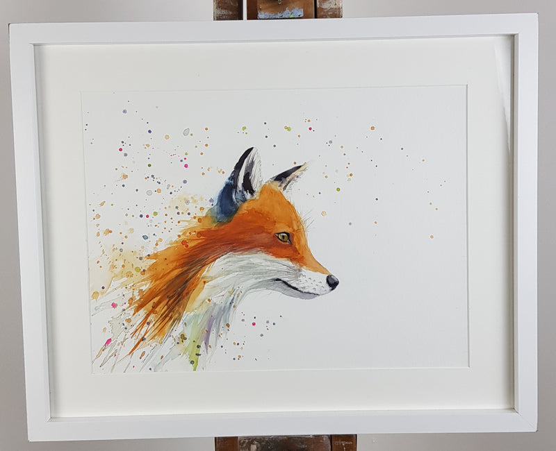 Fox Watercolour Painting - 'Hazel' 17" x 12"